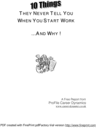 Thumbnail 10 things they never tell you when you start work...and why